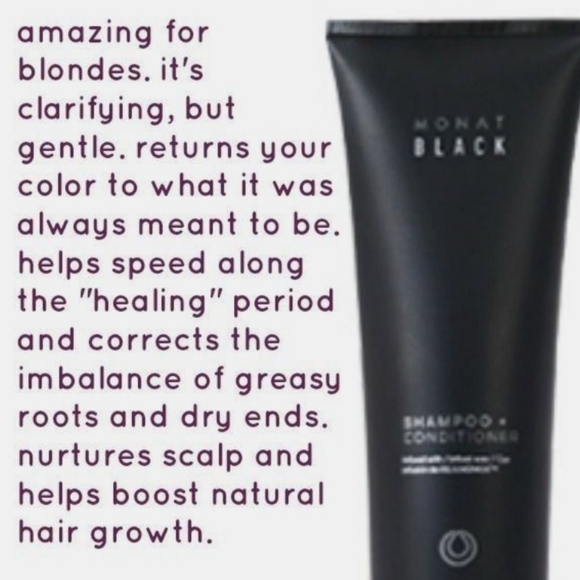 New Monat BLACK Shampoo & Conditioner 2 in 1 - Picture 2 of 5
